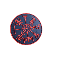 VEGVISIR VIKING COMPASS Patch, blackmedic / 3D Rubber Patch