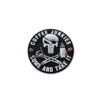 Pirat Punisher Coffee Junkies Patch JTG 3D Rubber Patch