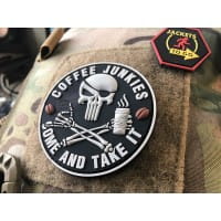 Pirat Punisher Coffee Junkies Patch JTG 3D Rubber Patch