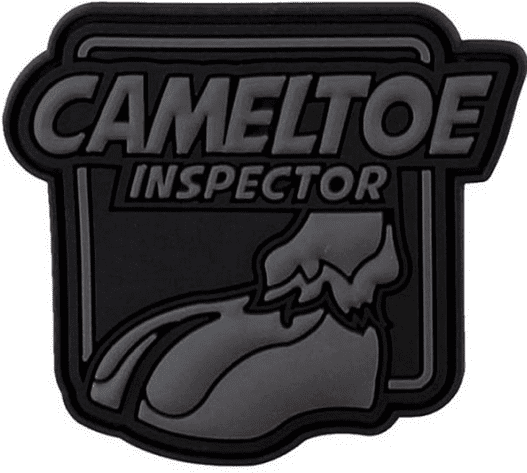 Cameltoe Inspector Patch Black-Grey Patch 3D PVC