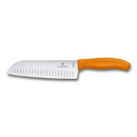 Swiss Classic Santokumesser 17 cm orange mit Kullen