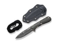 Mini Elementum Fixed Micarta Dark Green Damast