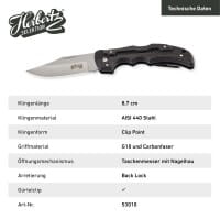 Selektion Taschenmesser G10/Carbon schwarz