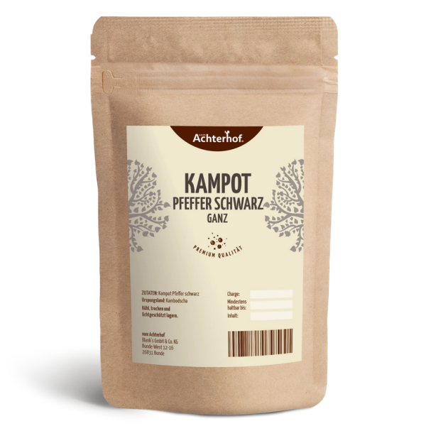 Kampot Pfeffer schwarz ganz 100g
