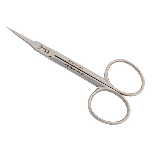 Hautschere rostfrei mattiert Turmspitze gebogen 9.0 cm