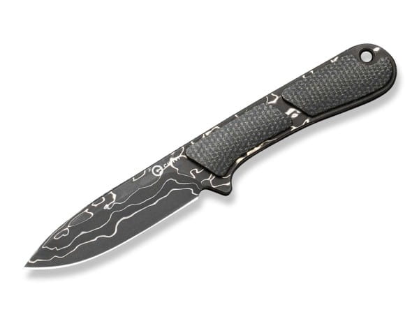 Mini Elementum Fixed Micarta Dark Green Damast