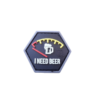 I NEED BEER Hexagon Patch gid JTG 3D Rubber Patch HexPatch