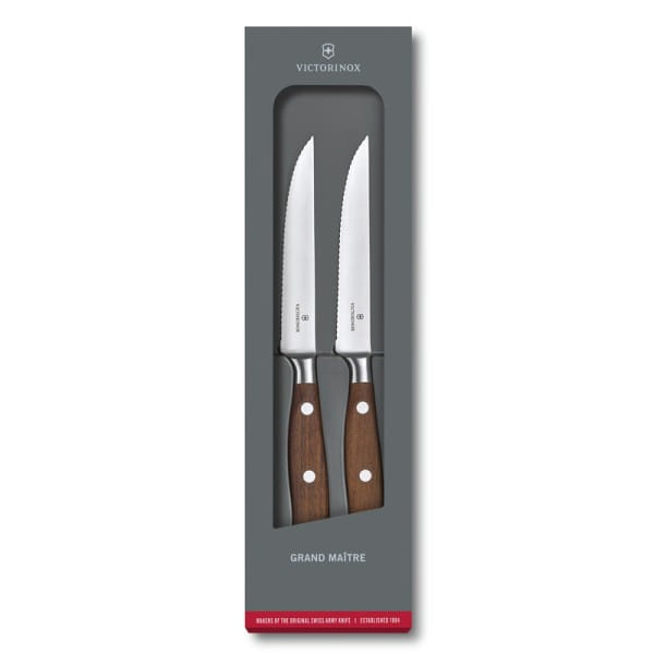 Grand Maître Steakmesser Set 12 cm Ahorn mit Wellenschliff