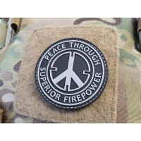 Peace Patch, "PEACE THROUGH SUPERIOR FIREPOWER", swat, JTG 3D Rubber Patch