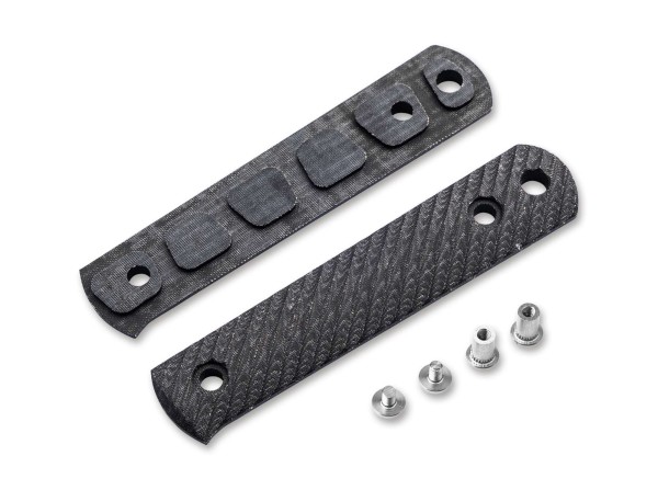 BFF Packlite Griffschalen Leinen Micarta Schwarz & Weiß Rope