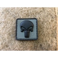 Punisher Patch, steingrau-oliv schwarz, 3D Rubber patch