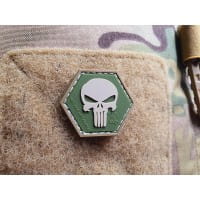 Punisher “YOU ARE NOT ALONE” Patch, multicam, Hexagon Patch, 3D Rubber Patch
