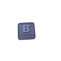 Blutgruppenpatch B NEG, blackops, 50x50mm / JTG 3D Rubber Patch