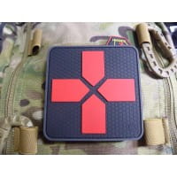 Big RedCross Medic Patch, 100mm, blackmedic / JTG 3D Rubber Patch
