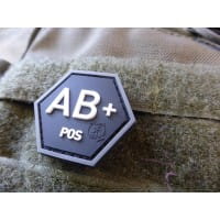 Blutgruppen Patch AB Pos, Hexagon Patch, swat, JTG 3D Rubber Patch, HexPatch