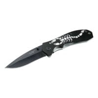 Einhandmesser, Stahl AISI 420, schwarz beschichtet,