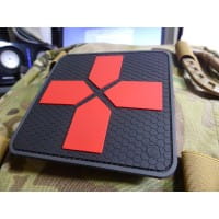 Big RedCross Medic Patch, 100mm, blackmedic / JTG 3D Rubber Patch