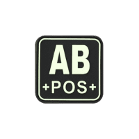Blutgruppe AB Positiv Rubber Patch JTG-Copy