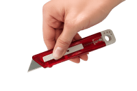 Cutter-Messer mit Federkernautomatik Rot