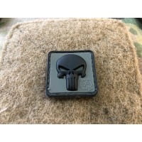 Punisher Patch, steingrau-oliv schwarz, 3D Rubber patch