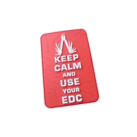 Keep Calm and use your EDC Patch, fullcolor / 3D Rubber Patch