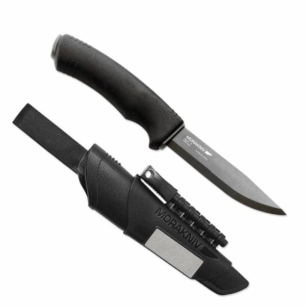 Bushcraft Survival Black mit Feuerstarter Diamantschärfer