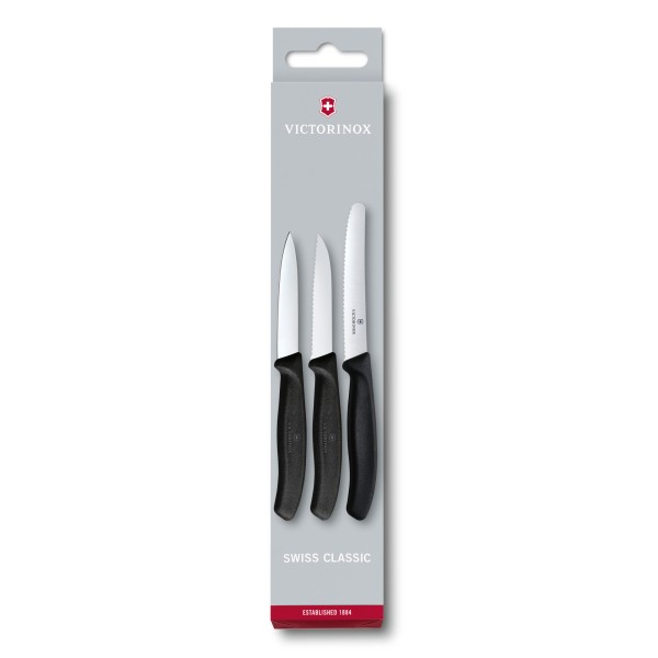 Swiss Classic Gemüsemesser Set, 3-teilig Schwarz