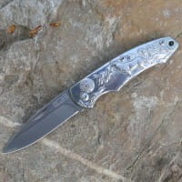 Taschenmesser Wolf silber