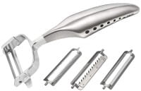 GS-94 Sparschäler mit 3 Wechselklingen (Glatt, Verzahnt, Julienne)