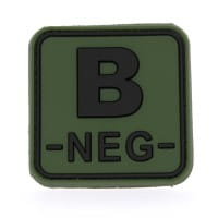 Blutgruppe B Negativ Grün JTG Patch