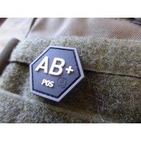 Blutgruppen Patch AB Pos, Hexagon Patch, swat, JTG 3D Rubber Patch, HexPatch