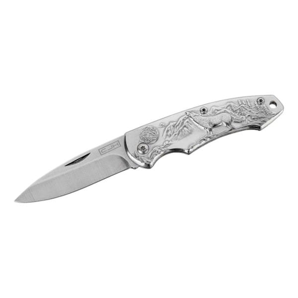 Taschenmesser Wolf silber