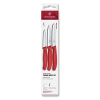 Swiss Classic, Gemüsemesser Set 3tlg gerade/Wellen Rot