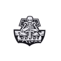 GhostShip Skull Patch Version One, white, JTG 3D Rubber Patch