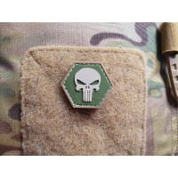 Punisher “YOU ARE NOT ALONE” Patch, multicam, Hexagon Patch, 3D Rubber Patch