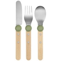 LE PETIT GOURMET Kinder-Besteck-Set Olivgrün