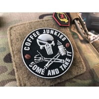 Pirat Punisher Coffee Junkies Patch JTG 3D Rubber Patch