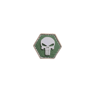 Punisher “YOU ARE NOT ALONE” Patch, multicam, Hexagon Patch, 3D Rubber Patch