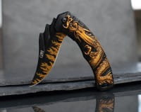 Taschenmesser Drache orange