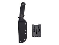 Super Edge 2 ATS 34 Jagdmesser Bushcraft Schwarz Kydexscheide mit Clip