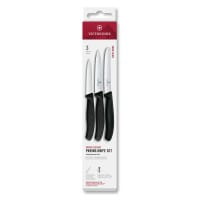 Swiss Classic Gemüsemesser Set 3tlg gerade/Wellen schwarz Box