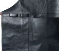 Latzschürze Leder schwarz