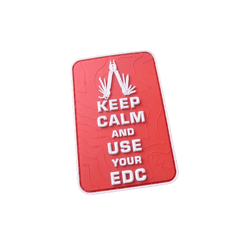 Keep Calm and use your EDC Patch, fullcolor / 3D Rubber Patch
