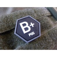 Blutgruppen Patch B Pos, Hexagon Patch, swat, JTG 3D Rubber Patch, HexPatch