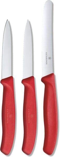 Swiss Classic Gemüsemesser Set, 3-teilig Rot
