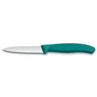 Swiss Classic Gemüsemesser 8 cm Wellenschliff, Mittelspitz, grün