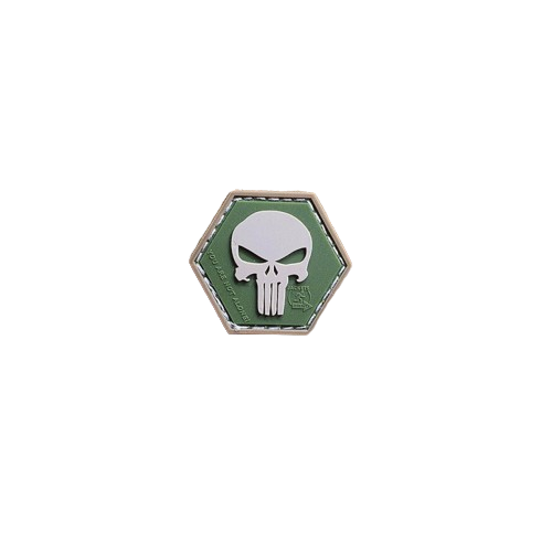 Punisher “YOU ARE NOT ALONE” Patch, multicam, Hexagon Patch, 3D Rubber Patch