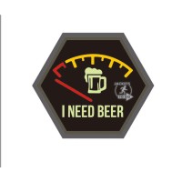 I NEED BEER Hexagon Patch gid JTG 3D Rubber Patch HexPatch