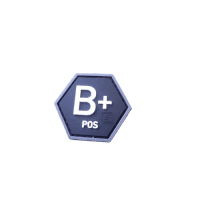 Blutgruppen Patch B Pos, Hexagon Patch, swat, JTG 3D Rubber Patch, HexPatch