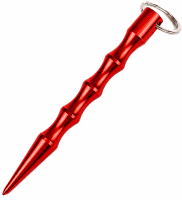 Kubotan Key Chain (Griff gewellt) Rot